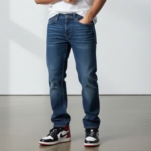 Levis 559 Relaxed Straight Jeans Mens 34x30 Dark Wash Blue Denim Pants